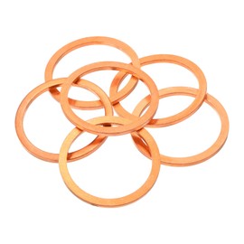 QUARKZMAN Pack of 6 Flat Copper Seals, 30 x 36 x 2 mm Copper Flat Metric Sealing Ring Seals for Hydraulic Fittings Screw Bolt Nut Electronic Repair