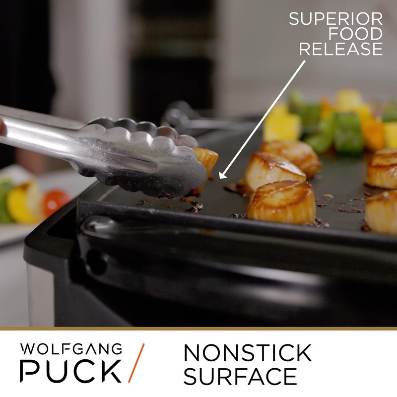 Wolfgang Puck XL Reversible Grill Griddle, Oversized Removable Cooking Plate,