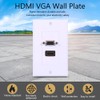 Placa de Pared HDMI VGA, Placa de Conector Frontal de