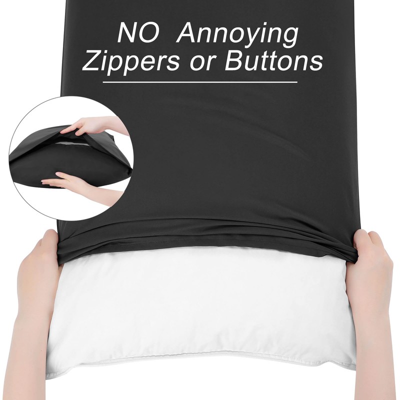 sourcing map Body Pillow Case, Microfiber Pillowcases Weave for 90