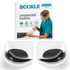 2Layers Adjustable Orthopedic Heel Wedge Inserts,Upgrade Poron Heel Pads Inserts,Max Anti-Shock Heel Cushion for Supination,Pronation Correction,Bow Legs, Knee Pain, Foot Alignment.