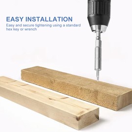 Divono Self Drilling Screws for Metal,150pcs Self Tapping Screws Metal,Stainless Steel Hex Head Self Tapping Screws M4.2x16mm,with 80mm-Long Socket,Fit for Hardware,Roofing Sheets,Building,Wood