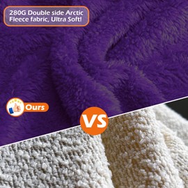 EXPAWLORER Soft Dog Bathrobe with Hood, Super Absorbent & Quick-Drying Dog Towels, Cozy Drying Coat for After Bath,Swimming, Purple L