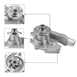 AULINK AW9369 Water Pump Compatible with Land Rover Range Rover 1995 1996 1997 1998 1999 2000 2001 2002,Defender 90 1997,Discovery 1994 1995 1996 1997 1998/2001 2002 2003 2004 3.9L 4.0L 4.2L 4.6L V8
