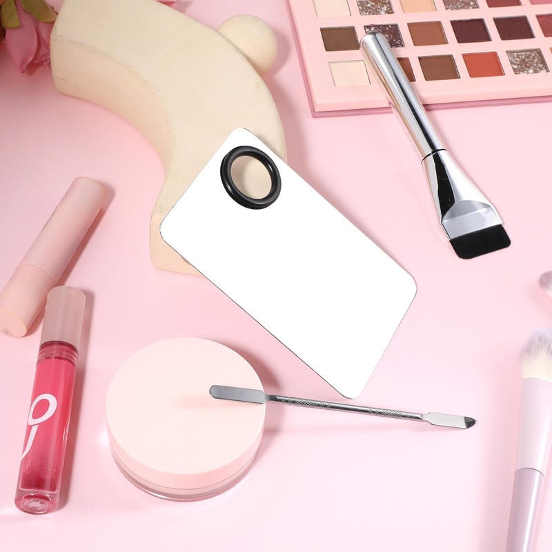 JJUNW Make Up Palette, 3-Piece Stainless Steel Make Up Mixing