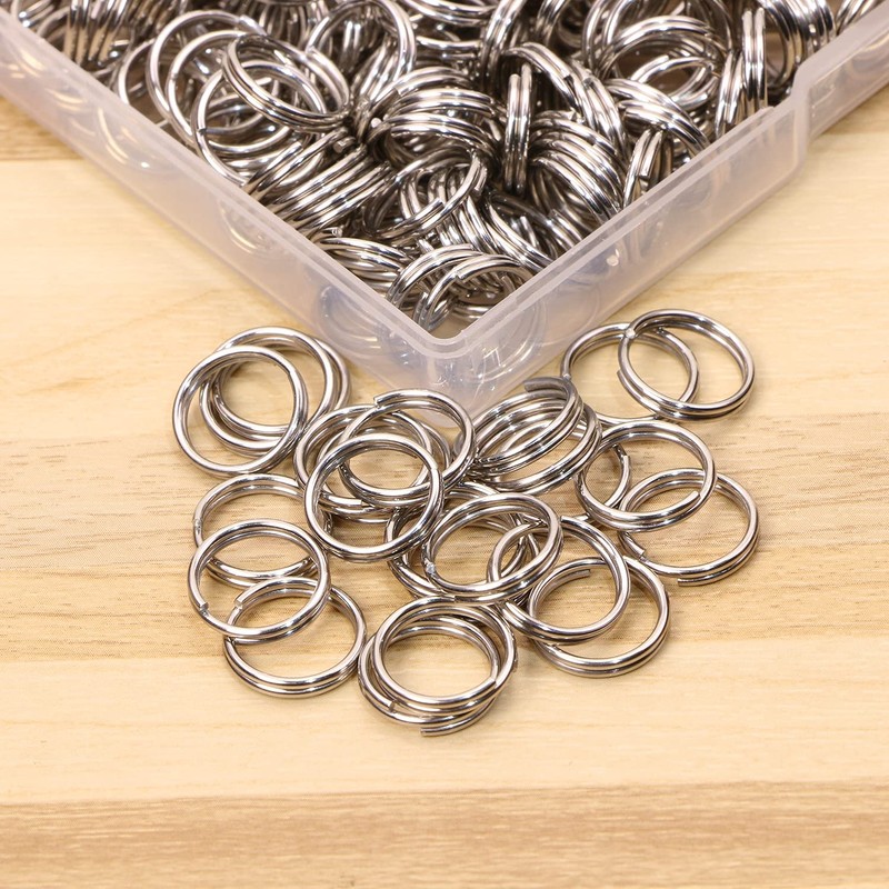Stainless Steel Double Loop Split Rings Small Key Ring Chain