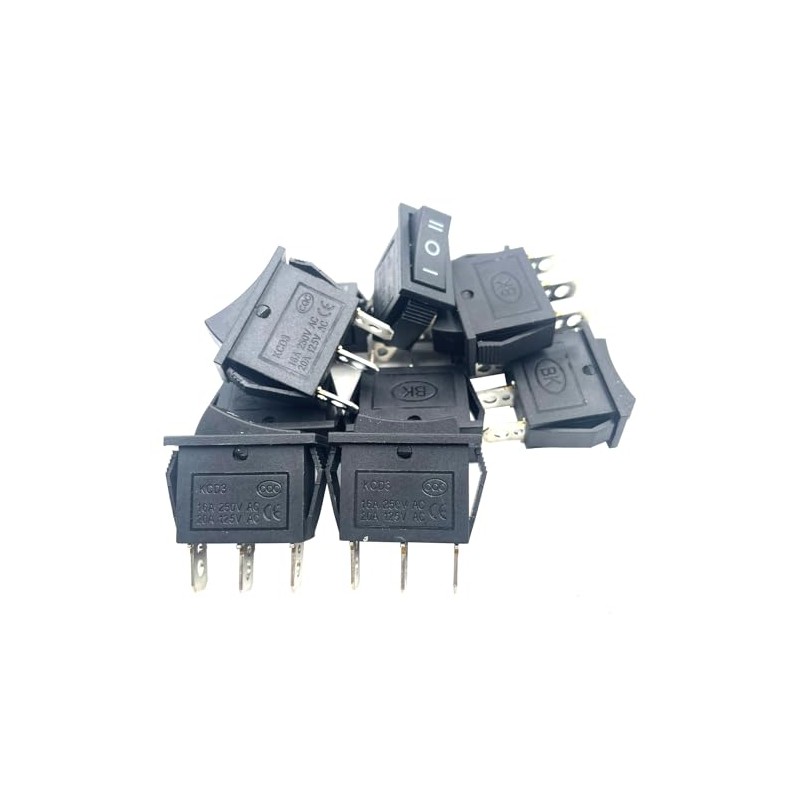 12 Pieces Rocker Switch 3 Pins 3 Position Latch On/Off/On