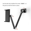 BEWISER Adjustable Tablet Wall Mount Holder, Swivel 360 Rotating, Compatible