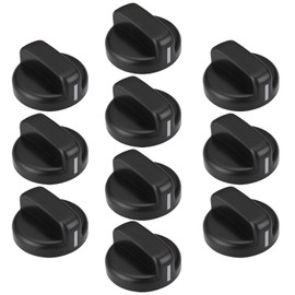 eMagTech Pack of 10 8 mm Plastic Gas Hob Knobs Round Half Wave Cooker Control Switch Stove Repair Accessories for Kitchen Stove Gas Stove Oven Hob