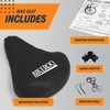 Extra Wide Replacement Saddle, Memory Foam Bike Seat Cushion, Steel