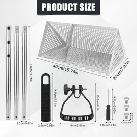 Sand Flea Rake, Durable Rake for Beach Easy to Install Sharp Teeth Wide Basket Beach for Sand Detachable Practical Tools for Finding