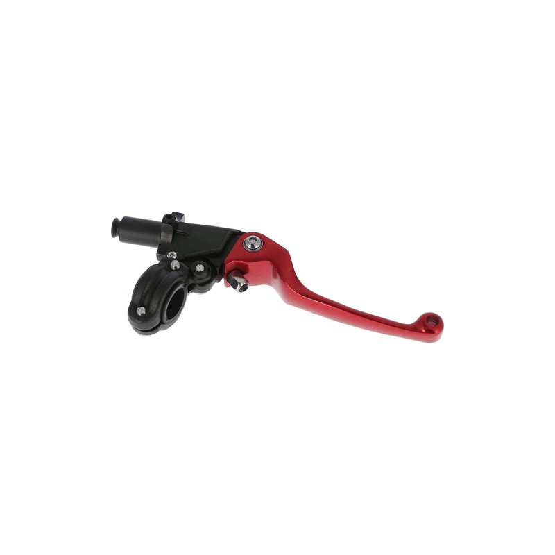 Set Brake and Clutch Fitting with Folding Lever Racing Red