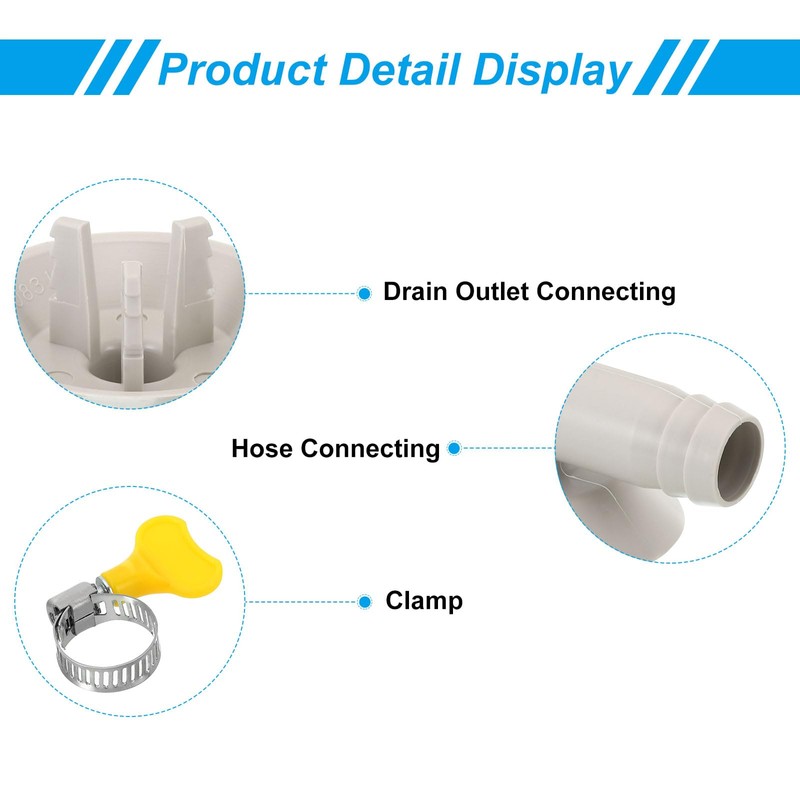 PATIKIL 25mm Air Conditioner Drain Hose Connector, 1 Pcs Universal