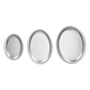 3pcs Stainless Steel Dessert Tray Mirror Polishing Process Snack Jewelry