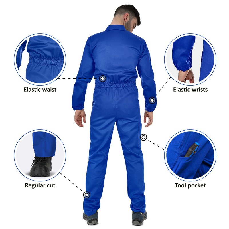 Bwolf Anax Men's Work Overalls, 100% Cotton Work Overalls with