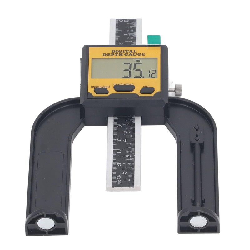Digital Height Gauge, 0 to 80mm Woodworking Depth Ruler, Multifunctional