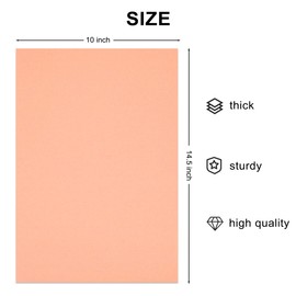 Sonjade Scrapbook Supplies Colored Cardstock Poster Board Crafts Construction Paper, 10 Sheets, 10 x 14.5 Inch, Flesh Color