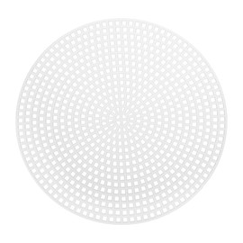 HARFINGTON 30Pcs Round Plastic Canvas Mesh Sheets 4.53 Inch/11.5cm Circle Blank Canvas Shape Mesh Mat White for Embroidery Knit Crochet Crafting Needlework