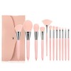 Set profesional de 12 piezas brochas para maquillaje (Coral Pink)