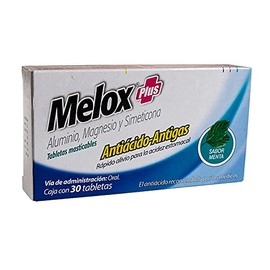 Melox Tabletas Masticables Plus Menta Piezas