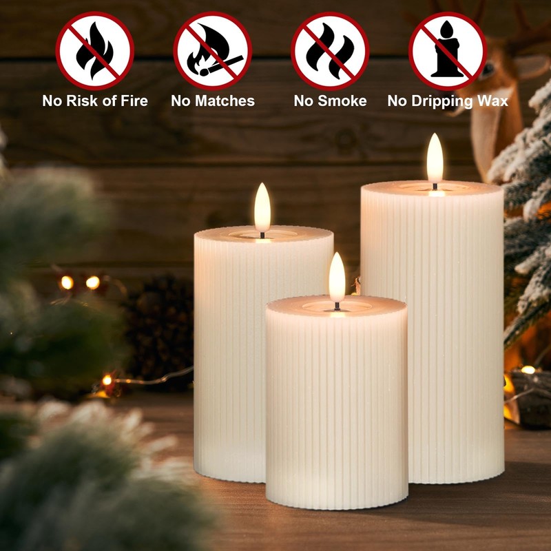 DRomance Battery Operated Flameless Candles with 6 Hour Timer 3