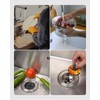 Hibbent 2 Pack 3 in 1 Kitchen Sink Drain Strainer