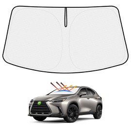 Mozan Lexus NX 2nd Generation Sun Shade for Windshield NX250 NX350h NX450h+ October 2021 Current Car Sun Shade UV Protection Sun Shade Sun Shade Sun Protection Thermal Insulated Foldable Handle