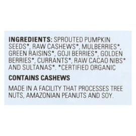 UD_Living Intentions Organic Sprouted Mixed Nuts Wild Berry Flavor 7 oz Bulk Case of 6 Hard Texture Nutritious Dried Processed