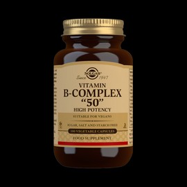 Solgar Vitamin B-Complex "50" High Potency Vegetable 100 Capsules