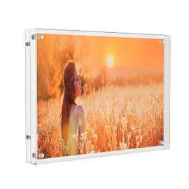 Sezanrpt Acrylic Picture Frame 6x8 Inches, High Transparent Magnetic Photo Frame, Double Sided Plexiglass Picture Frame 12mm + 12mm