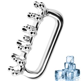 VENOKY Fascia Massage Tool Ice Therapy Cellulite Massager Tool Stainless Gua Sha Facial Trigger Point Silver Tools for Shoulder Neck Full Body Deep Tissue Myofascial Release and Skin Tightening