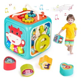 Cubo Didáctico De Actividades Montessori 6 En 1 Para Bebés                                                                                            