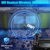 Sovvid Wireless Microphone Headset, UHF Head Mic Speaker System, Professional