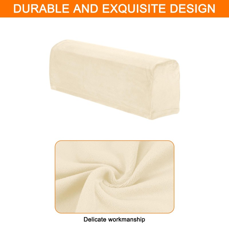 QUARKZMAN Set of 4 Sofa Armrest Covers, Stretch Couch Armrest