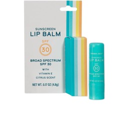 Sunscreen Lip Balm SPF 30 with Vitamin E, Citrus Scent 0.17oz/4.8g (Pack of 1)