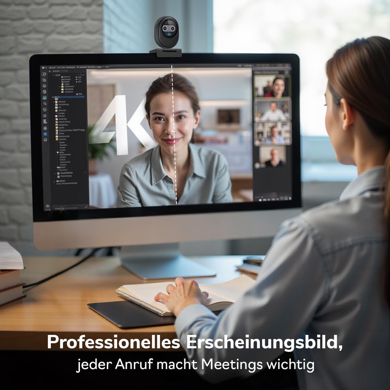 EMEET 4K Webcam Piko, World's First AI-Powered 4K Webcam with