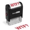 ExcelMark Self-Inking Novelty Message Stamp - WTF? - Red Ink