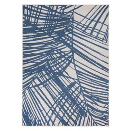 Rugshop Contemporary Nature Inspired Tropical Leaves Indoor/Outdoor Area Rug 5' x 7' Blue