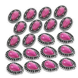 Ipetboom 20pcs Retro Green Turquoise Nail Charms Resin Nail Art Jewelry Set Unique Manicure Charm Decorations DIY Nail Ornaments