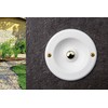 HUBER Flush-Mounted Bell Push 1-Way Brass Round Door Bell Push