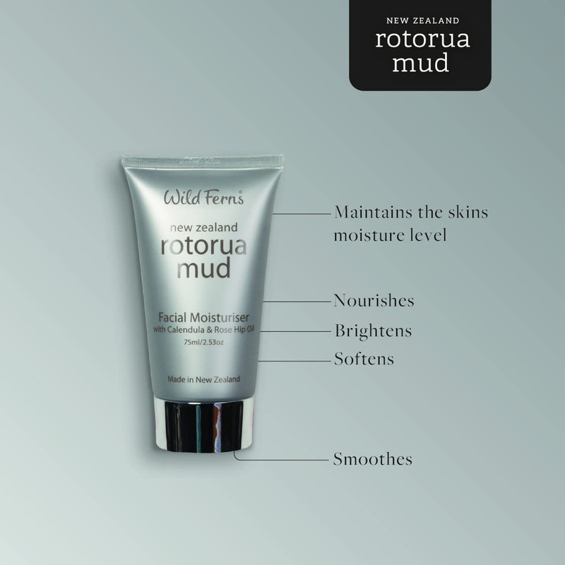 Wild Ferns Rotorua Mud Facial Moisturiser With Calendula & Rosehip