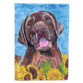 Caroline's Treasures SC9074GF Labrador in Summer Flowers Garden Flag Mailbox Flag Decorative Yard Flag Banner Outside Patio Artwork Yard Flower Beds, Garden Size, Multicolor