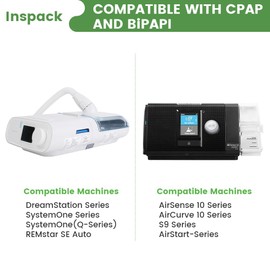 12 Pack Universal Fit in-Line Filters for CPAP and BiPAP Machine, Filter Resmed Airsense/Aircurve 10/11 Supplies, Dreamstation 2 Replacement Accessories Parts, C Pap 22/25mm Tube Machines