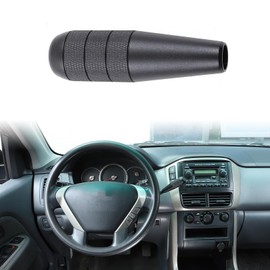 HIRUFAIT Shifter Knob Headle Replacement for Honda Pilot 2003 2004 2005 2006 2007 2008 Accessories, Gear Shift Handle Lever Head Replacement Interior Decoration Aluminum Alloy (Black)