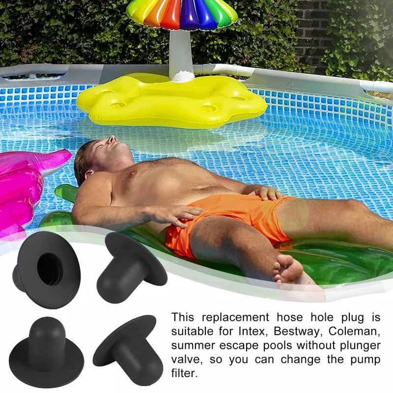 4 Pack Pool Wall Plug Replacement,Pool Stopper Plugs,Pool Plugs,Swimming Pool