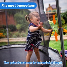 UNIFAMILY 12PCS Rubber Trampoline Pole Covers, 1.26 Inch Diameter Trampoline Replacement Poles, Black Protective Trampoline Pole Rubber Sleeves for Safe Protection Trampoline Accessories (Black-12pcs)