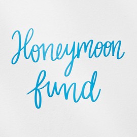 Decal Stickers of Honeymoon Fund (Azure Blue) (Set of 2) Premium Waterproof Vinyl Decal Stickers for Laptop Smartphone Car Dirt Bike Wall Room Mason Jar Bathtub Door Skateboard - ANDsticg92032BE