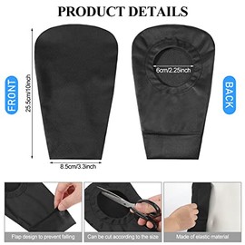 4 Piezas Funda para Bolsa de Ostomía Negra Cobertura de Bolsa de Ostomía Cubierta de Bolsa Elástica para Control de Olores Forro de Bolsa Lavable para