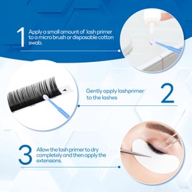 ACTROL Lash Primer for Eyelash Extensions Unscented Professional Lash Adhesive Eyelash Primer Easily Removes Proteins 15ml