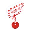 Christmas Stop Here Decor Metal Solid Wood LED Delicate Santa